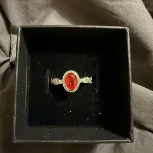 Bomb Party Classic Love Ruby on Rhodium NEW Size 8